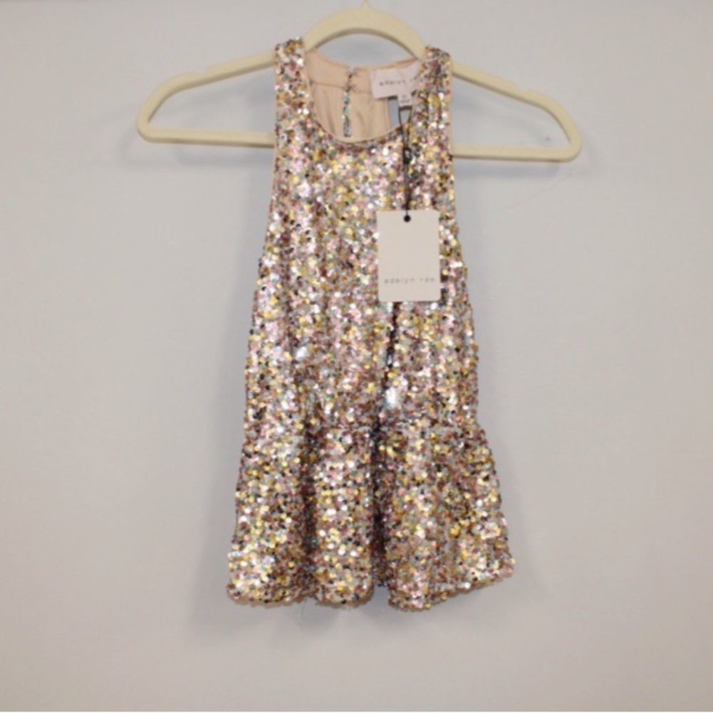 Adelyn Rae Sequin Top - Gold and Silver